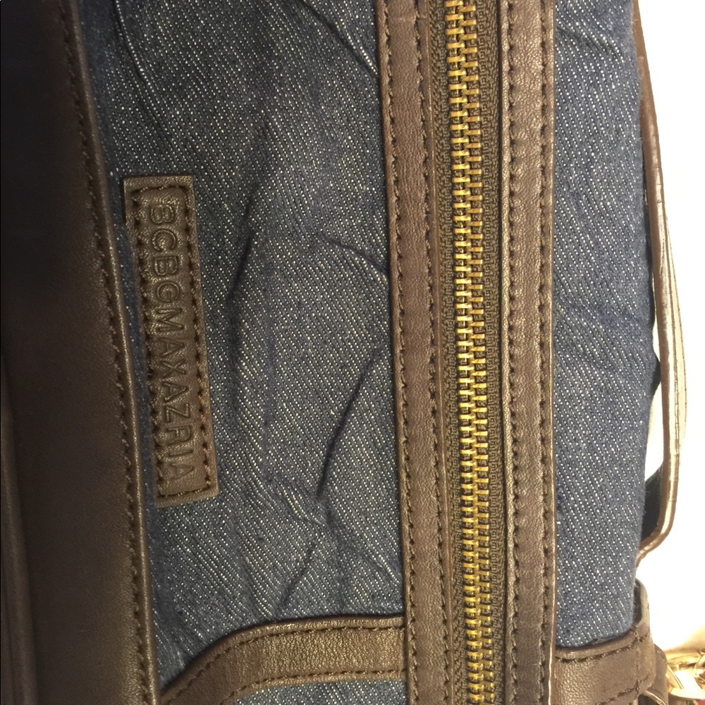 BCBG maxazaria denim clutch